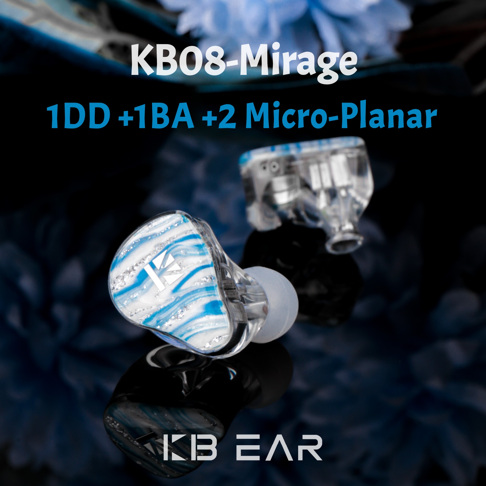 Planar Magnetic Iem Earphones - Fones de Ouvido Intra-auriculares KBEAR KB08