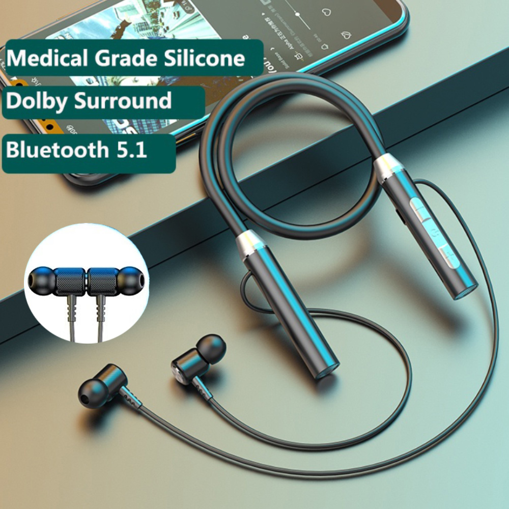Magnetic Neckband Sports Earphones - Auscultadores Magnéticos Sem Fio Neckband, Fones